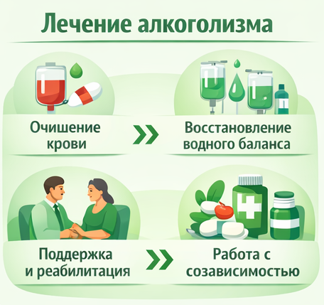 лечение алкоголизма в Инзе этапы